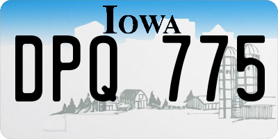 IA license plate DPQ775