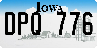 IA license plate DPQ776