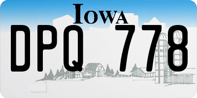 IA license plate DPQ778