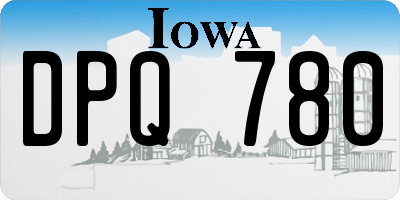 IA license plate DPQ780