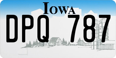 IA license plate DPQ787