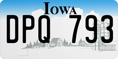 IA license plate DPQ793