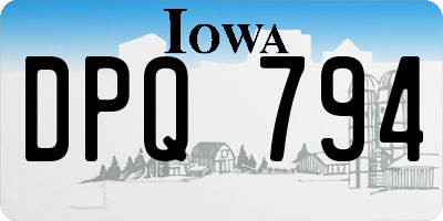 IA license plate DPQ794