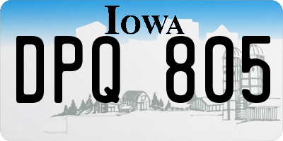 IA license plate DPQ805