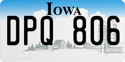 IA license plate DPQ806