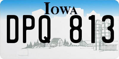 IA license plate DPQ813