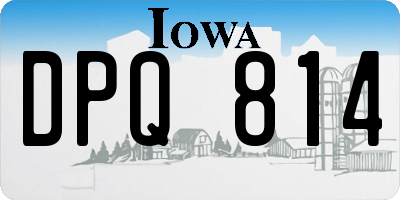 IA license plate DPQ814