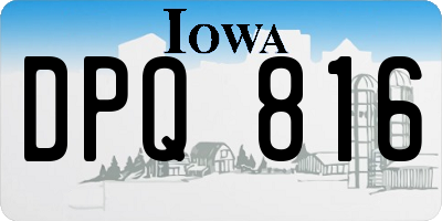 IA license plate DPQ816