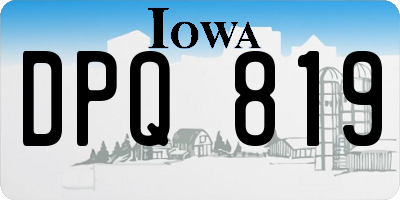 IA license plate DPQ819