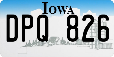 IA license plate DPQ826