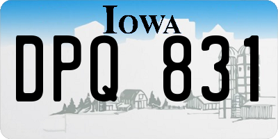 IA license plate DPQ831