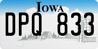 IA license plate DPQ833