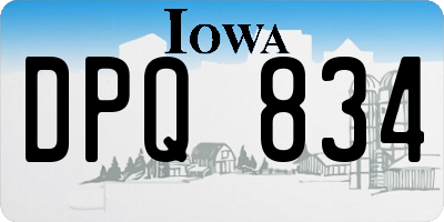 IA license plate DPQ834