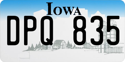 IA license plate DPQ835