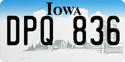 IA license plate DPQ836