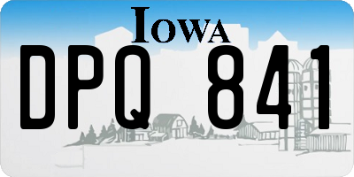 IA license plate DPQ841