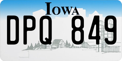IA license plate DPQ849