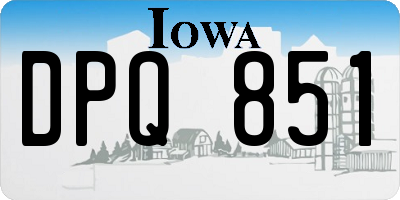 IA license plate DPQ851