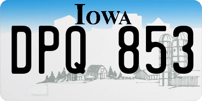 IA license plate DPQ853