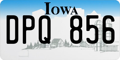 IA license plate DPQ856