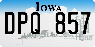 IA license plate DPQ857