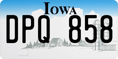IA license plate DPQ858