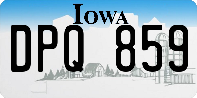 IA license plate DPQ859