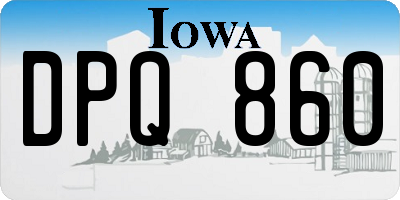 IA license plate DPQ860