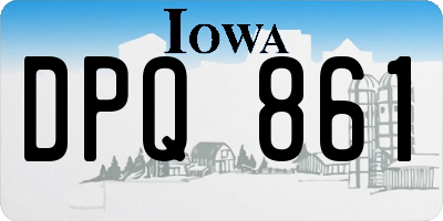 IA license plate DPQ861