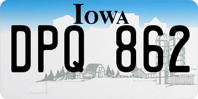 IA license plate DPQ862