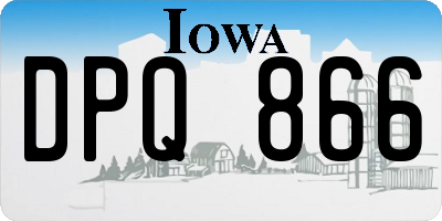 IA license plate DPQ866