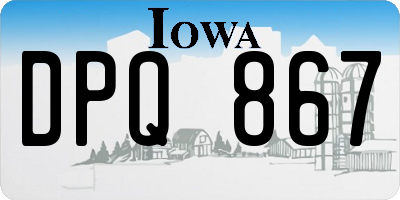 IA license plate DPQ867