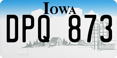 IA license plate DPQ873