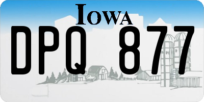 IA license plate DPQ877