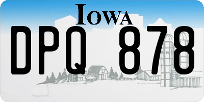 IA license plate DPQ878
