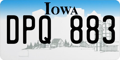 IA license plate DPQ883