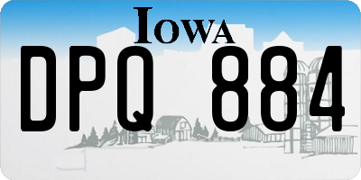 IA license plate DPQ884