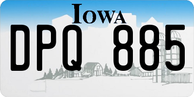 IA license plate DPQ885