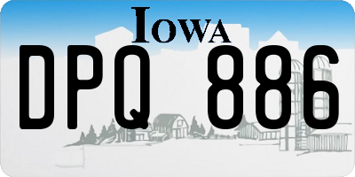 IA license plate DPQ886