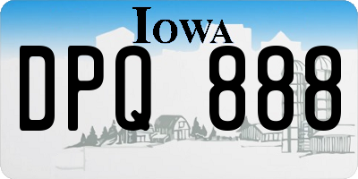 IA license plate DPQ888