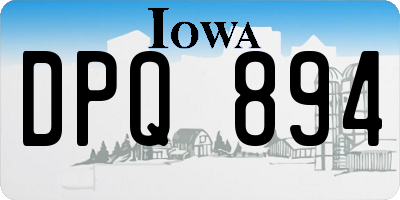 IA license plate DPQ894