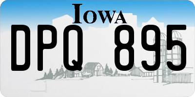 IA license plate DPQ895