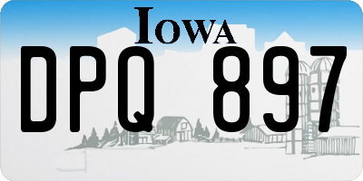 IA license plate DPQ897