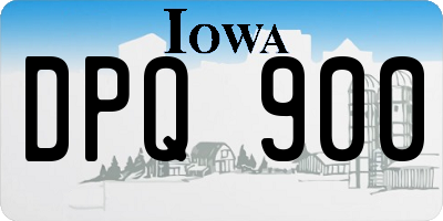 IA license plate DPQ900