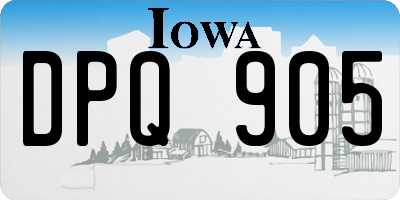 IA license plate DPQ905