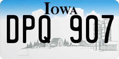 IA license plate DPQ907