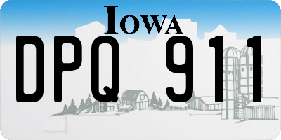 IA license plate DPQ911