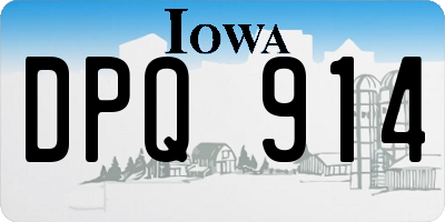 IA license plate DPQ914