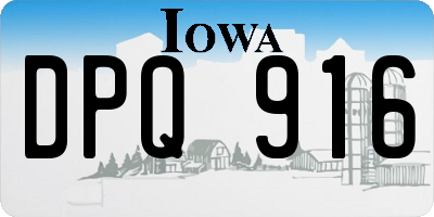 IA license plate DPQ916