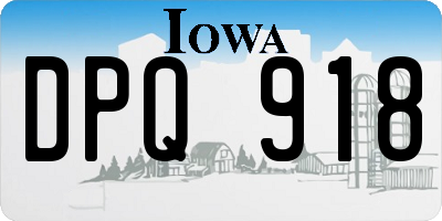 IA license plate DPQ918